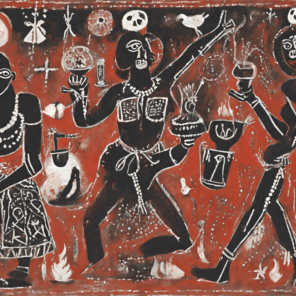 symboles "vévés" dans le vaudou haïtien